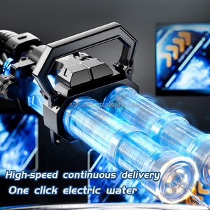 大电动水枪加特林水枪旋转发光玩具背包双筒加特林水枪 - Product Image 4