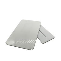 Prix usine personnalisé acrylique 13.56 Mhz puce intelligente réécriture NFC Instagram étiquette blanc NFC plaque Table présentoir 215