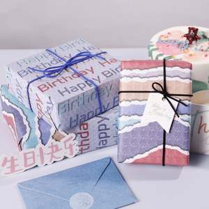 Papel de Arte de silicona recubierto desechable impreso al por mayor 50x70cm envoltorio de regalo 6 piezas por paquete - Product Image 4