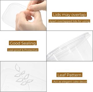 Vente en gros de gobelets en plastique transparent PET carrés de 400 ml, boîtes à gâteaux, boîtes à desserts, boîtes à fruits, boîtes à poudings, boîtes à glaces, boîtes à mousses - Product Image 4