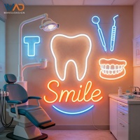 Enseigne néon personnalisée pour clinique dentaire, enseigne lumineuse LED en forme de dents pour décoration murale de cabinet dentaire, enseigne néon pour entreprise médicale