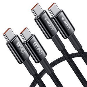 SUNGUY 100W PD <b>USB</b> C Data <b>Cables</b> Type C Fast <b>Charging</b> <b>USB</b> C Power <b>Cable</b> chargeur de téléphone for Phone Latop and Car Use - Product Image 1