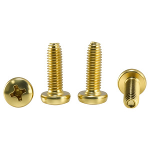Pan Head <b>Copper</b> Plated <b>Screws</b> M5 16mm Metric Standard Thread National Standard - Product Image 2