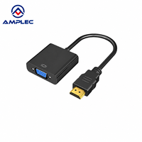 Adaptateur HDTV vers VGA plaqué or, câble vidéo HDTV 1080P, convertisseur mâle vers VGA femelle pour PC, ordinateur portable, tablette, HDTV