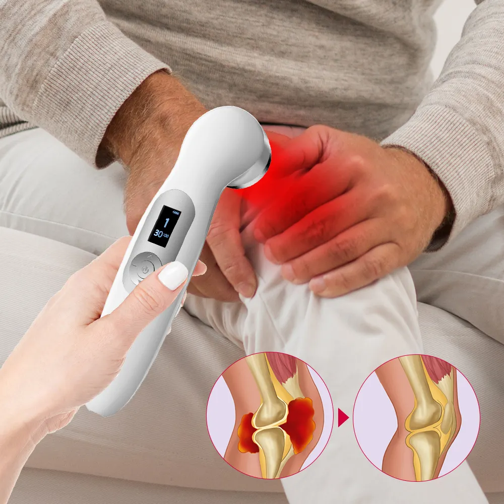 Suyzeko Portable Medical Handheld 650nm 808nm Low Level Cold Laser Therapy Device For Muscle Relax Back Pain