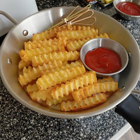 Meilleur prix 12mm congelé IQF froissé coupe pré-frit spirale bandes de pommes de terre cuisson rapide frites emballage alimentaire en gros en vrac