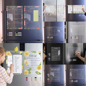 Tableau Calendrier Magnétique Réutilisable A3/A4 pour Réfrigérateur, Planificateur Hebdomadaire Transparent Effaçable à Sec en Acrylique Soluble dans l'Eau – Vente en Gros - Product Image 2