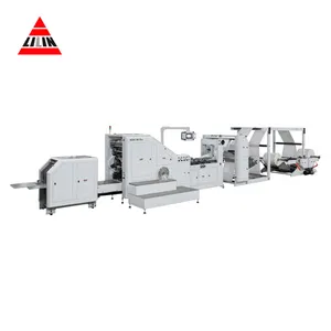 Máquina para hacer bolsas de papel de fondo cuadrado, Impresión de Flexo totalmente automática, LSB-330XL + LST-41100