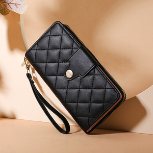 Bolso de mano Maestro de gran capacidad personalizable para mujer, billetera móvil larga, forro de PVC, decoración bordada, hilo, diseño de marca - Product Image 3