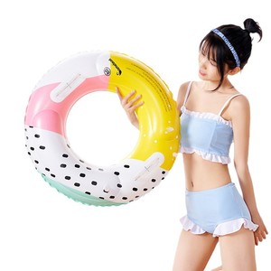 Bouée de natation Amebust taille adulte, motif imprimé, flotteur gonflable pour utilisation en piscine - Product Image 2