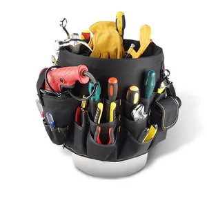 Organisateur de sac à outils durable multi-usages enroulable robuste 1680D 5 gallons support d'outils de jardinage