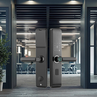 Poignée de porte en bois numérique intelligente au design moderne avec ouverture sans clé par empreinte digitale, nouvelles tendances, système de serrure d'hôtel, matériau en alliage