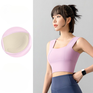 Workout Sports Bras Women Athletic Padded Fitness Gym Yoga Medium <strong>Support</strong> <strong>Crop</strong> <strong>Top</strong> - Product Image 6
