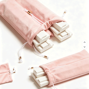 Sac de luxe en velours pliable et portable, moderne, 2 pièces, pour plateaux et pousseurs de Mahjong - Product Image 4