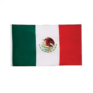 Nx Mexico Flag National Countries Flags 100% Polyester Fabric Flags For National Day or Demonstration