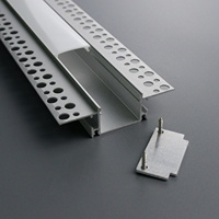 Plâtre sans couture de vente directe d'usine dans le profil en aluminium du mur LED pour le profil sans garniture de plafond