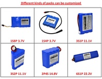 Batterie Lithium T Plug Rechargeable ICR18650 7.4V 1500mAh Li-ion Pack 18650 Pack pour Wltoys