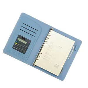 Planificador PU multifunción tamaño A5 papelería personalizada con fuente de alimentación portátil