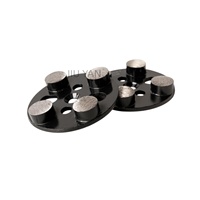 Disque abrasif diamanté 4 segments haute efficacité haute résistance à l'usure pour machine à poncer les sols en béton, époxy et terrazzo