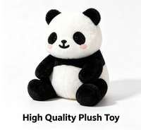 Jouets en peluche personnalisés en coton PP super doux, motif panda, taille sur mesure, couleur et logo personnalisables, unisexe, anti-stress émotionnel, vente en gros