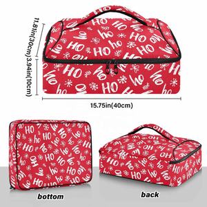 Noël Polyester Duffle Bag Fermeture à glissière pour le stockage des aliments Fêtes d'anniversaire Thanksgiving Day Hot Cold Dish Camping-Hot Item - Product Image 2