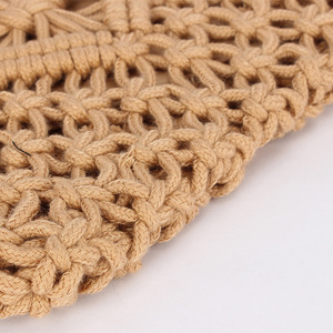Nuova Borsa <span class=keywords><strong>a</strong></span> Tracolla da Donna di Design, Pochette Artigianale in Corda di Cotone alla Moda, Borsetta con Chiusura <span class=keywords><strong>a</strong></span> Cerniera per Signore - Product Image 4