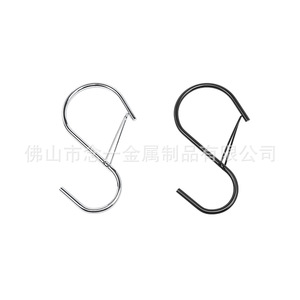 ตะขอโลหะรูปตัว S สำหรับเสื้อผ้า หมวก กางเกง ผ้าพันคอ ที่เก็บของในครัว วัสดุเหล็ก รับน้ำหนักได้ 5-10 กก. ดีไซน์ตะขอแบบกันลื่น - Product Image 1