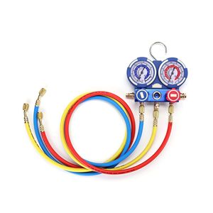 Refrigerant Dual Gauge Valve <b>Box</b> <b>Set</b> R134A R410A R22 Car Air Conditioning Charging <b>Tool</b> With Adapters - Product Image 2
