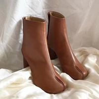 Bottines et Bottes à Talons pour Femmes, Bottes Noires Épaises à Talons Aiguilles et Chunky