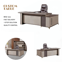 Bureau de direction de luxe en forme de L pour PDG, directeur, poste informatique, durable, moderne