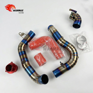 Kit de tuyauterie d'échappement turbo en titane bleu brûlé pour mise à niveau du moteur Volkswagen <span class=keywords><strong>Audi</strong></span> EA888 MQB EVO4 - Product Image 2