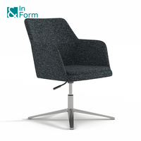 Fauteuil ergonomique pivotant réglable de luxe Fauteuil de conception de mousse d'injection Chaise de conférence de discussion de bureau de collaboration