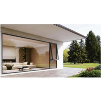 Fenêtre Coulissante à Pression Latérale Schomex en Aluminium à Pont Thermique, Verre Trempé, Taille Personnalisée, Coupe-Vent pour Villa