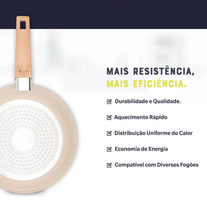Offre Spéciale : Batterie de Cuisine 6 Pièces en Céramique Antiadhésive avec Poignées en Bois et Couvercles en Verre pour Cuisinières à Gaz et à Induction – Design Moderne - Product Image 3