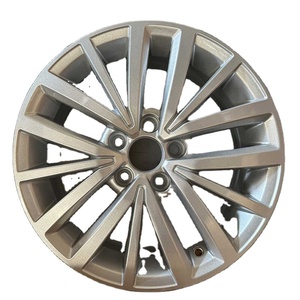 Nouvelles jantes en alliage d'aluminium de <span class=keywords><strong>15</strong></span> <span class=keywords><strong>pouces</strong></span> pour <span class=keywords><strong>POLO</strong></span> Santana et pneus - Finition noire, ajustement universel - Product Image 1