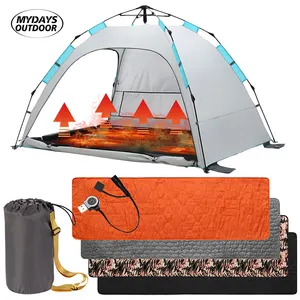 Mydays Tech Machine Washable Portable Electric Multi USB Power Supported Heated Sleeping Bag Pad For Backpacking Camping Hiking