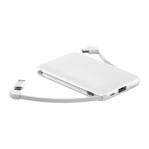 Banco de Energía Portátil del Tamaño de una Tarjeta de Crédito con Cable Integrado para iPhone, Android y Tipo-C - Product Image 2