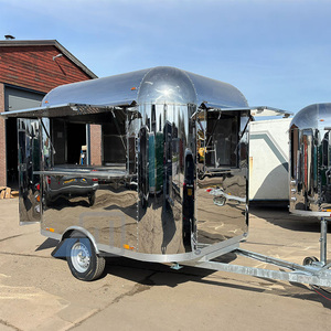 Rimorchio Alimentare Personalizzato Aerodinamico Completamente in Acciaio Inox Mini Food Truck Mobile per Bevande - Product Image 1