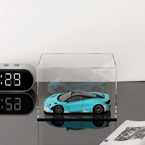 Hot Sale Eco-Friendly Clear Acrylic <b>Display</b> <b>Case</b> Black Base Pre-Assembled 1:24 Scale Model Cars UV Coated Washable - Product Image 4