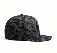 Gorra de Béisbol con Diseño Personalizado, Estampado Único, 6 Paneles, Estilo Deportivo, Cierre a Presión, Gorra Plana para Hombre, Estilo Casual y Urbano