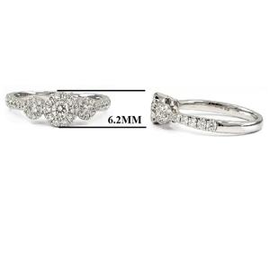 แหวนหมั้นเพชรแท้สีขาวทอง14K คุณภาพสูงสำหรับผู้หญิงสำหรับงานเลี้ยงแบบคลาสสิกโรงงานจีน - Product Image 2