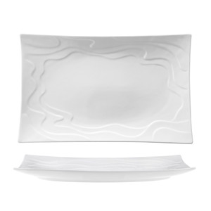 Assiette rectangulaire M1934 Wave en porcelaine fine, 330,5 x 19 cm, fournitures hôtelières et de restauration, vaisselle en gros - Product Image 1
