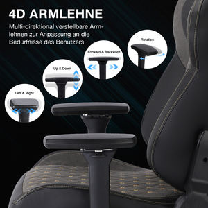 VANBOW Gaming Stuhl Hochwertiger, ergonomischer Gaming-Stuhl aus PU-Leder für lange Arbeitszeiten - Product Image 4