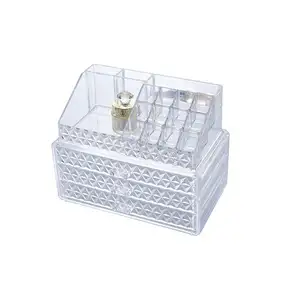 Choice Fun Wholesale Customize Acrylic Transparent Makeup Organizer Cosmetic Storage Container With 3 Drawers