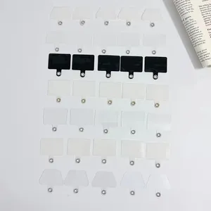 Transparent Black And White Telephone Lanyard Patch Square Mobile Phone Case Clip Accessories