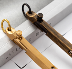 Bolígrafo Retráctil Retro de Cobre Mate, Bolígrafo Hexagonal de Metal de Latón, Bolígrafo de Papelería para Estudiantes - Product Image 3