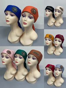 MH-1189 Casquettes ajustables en coton à motif floral multicolore avec strass pour femmes <span class=keywords><strong>musulmanes</strong></span> africaines, idéales pour le sport et le cyclisme – Meilleures ventes - Product Image 6