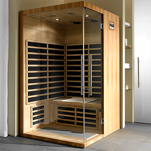 Nouveauté Cabine de sauna infrarouge intérieur luxueuse pour 2 personnes, moderne électrique, en <span class=keywords><strong>bois</strong></span> massif, oxygène négatif, caractéristiques <span class=keywords><strong>du</strong></span> sommeil - Product Image 3