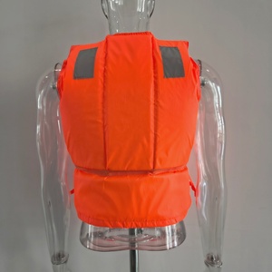 سترة إنقاذ للكبار من PFD برتقالي فلوري بسعر رخيص مع شرائط عاكسة للرياضات المائية - Product Image 3