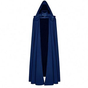 Manteau à capuche médiéval, Tunique gothique, Trench-coat, Robe de Noël, Halloween, COS, Diable, Sorcier, Cape de la Mort, Robes unisexes, Film TV, Adulte - Product Image 1